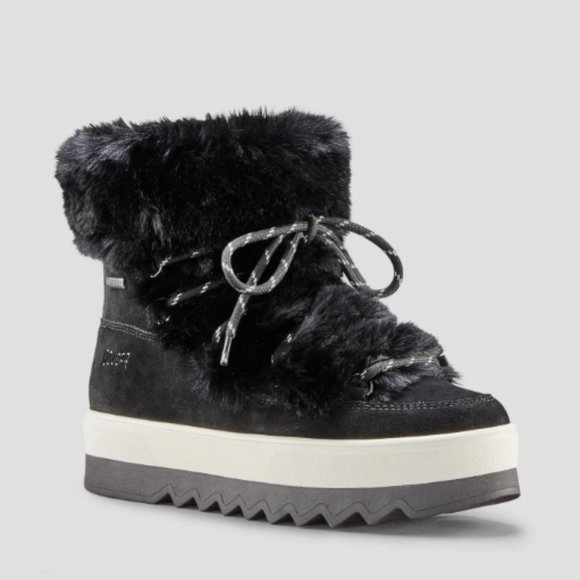 Cougar Shoes - Cougar Black Winter Boots with Fur Trim